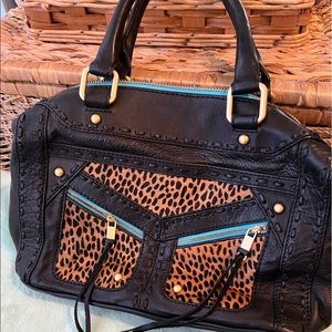 Rebecca Minkoff ✨black leopard turquoise✨handbag